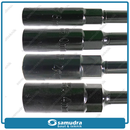 Paket 4 Set SABETZU Kunci Sok T Hitam 8-10-12-14 mm Sock Shock Socket Wrench Alat Buka Baut Mur