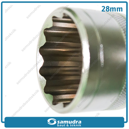 LIPPRO 3126M-28 Mata Sok 1/2" 12PT 28 mm