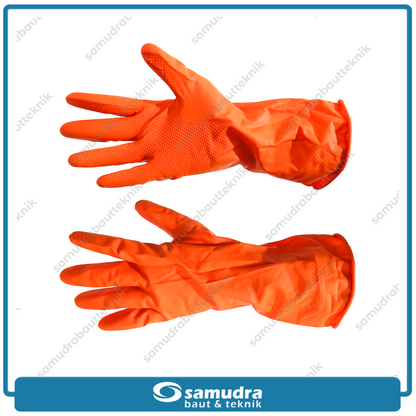 KENMASTER SRNG-109 Sarung Tangan Karet - Orange (M)