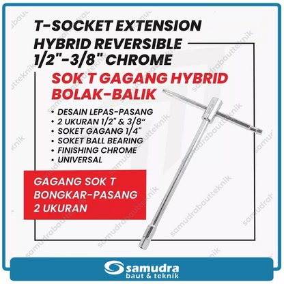 GRIPON 88-390 Kunci Sok T Hybrid Gagang Bolak Balik 7 in 1