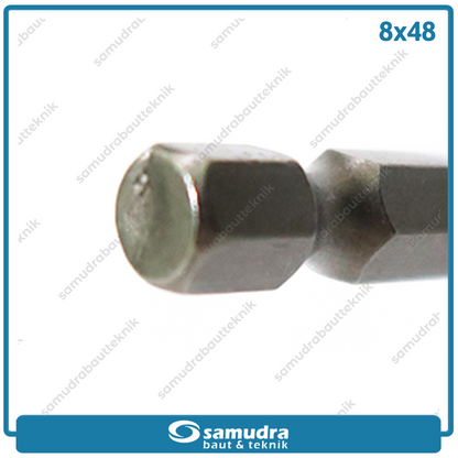 LIPPRO Set 5 pcs Kunci Roofing 8 x 48 Magnetic Hex Nut Mata Bor Baut