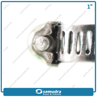 LIPPRO Klem Selang 1" Inch Ss Hose Clamp Taiwan - Isi 100 Pcs