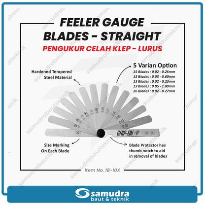 GRIPON 18-102 Feeler Gauge 13 Blades