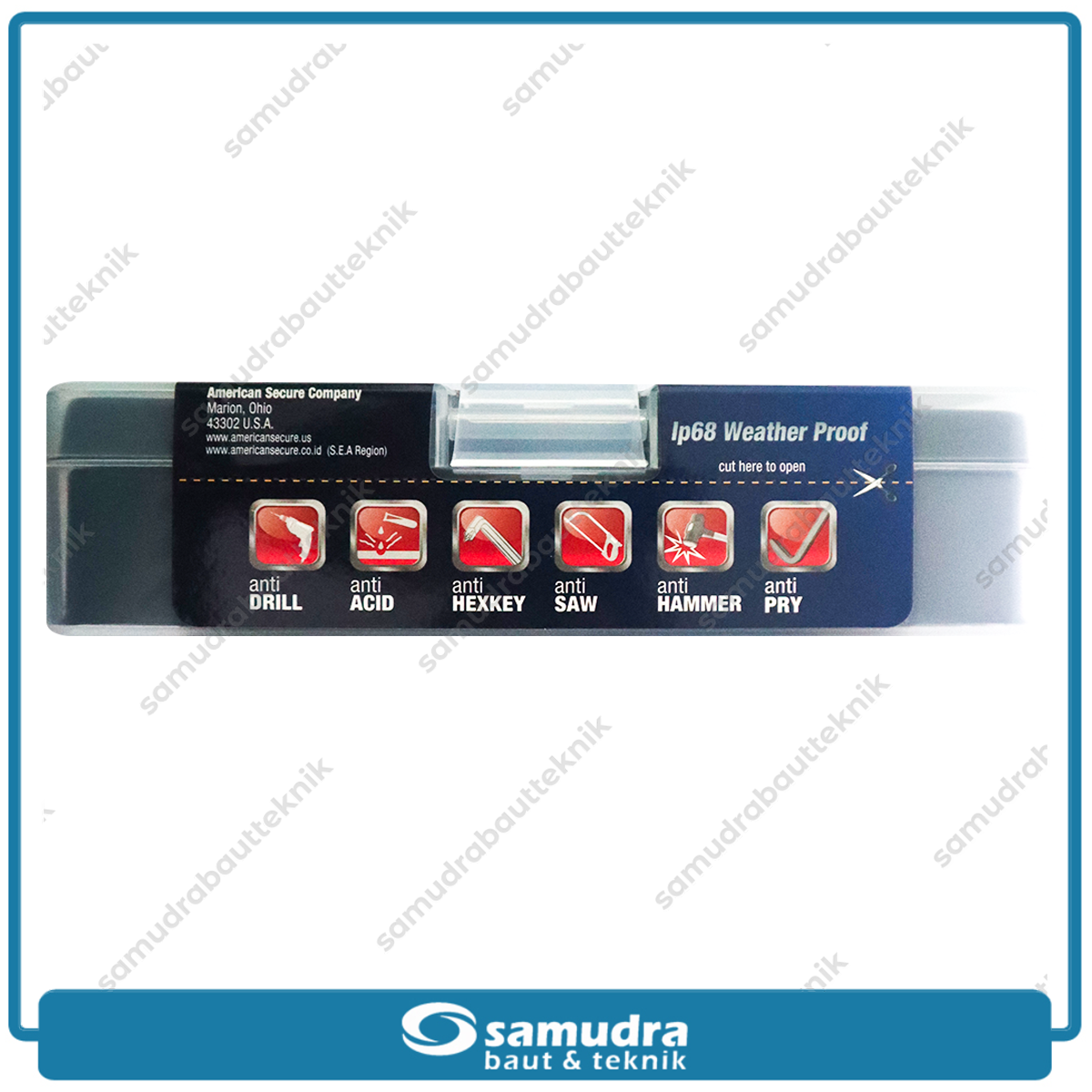 AMERICANSECURE S931350K3 Gembok 50 mm Short Key Alike Set 3 pcs