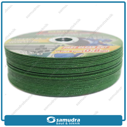 MOLLAR 1BPG40 1 Pak 50 pcs Batu Gerinda Potong Ultra Thin 4" Hijau / Cutting Wheel