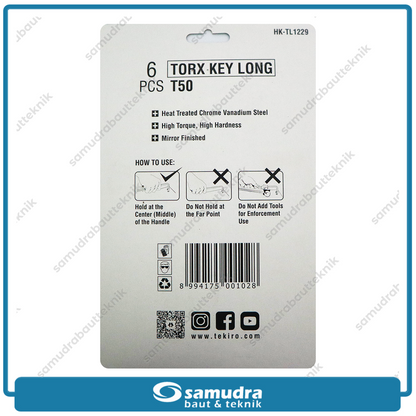 TEKIRO HK-TL1229 Kunci L Panjang Bintang T50 - Satuan