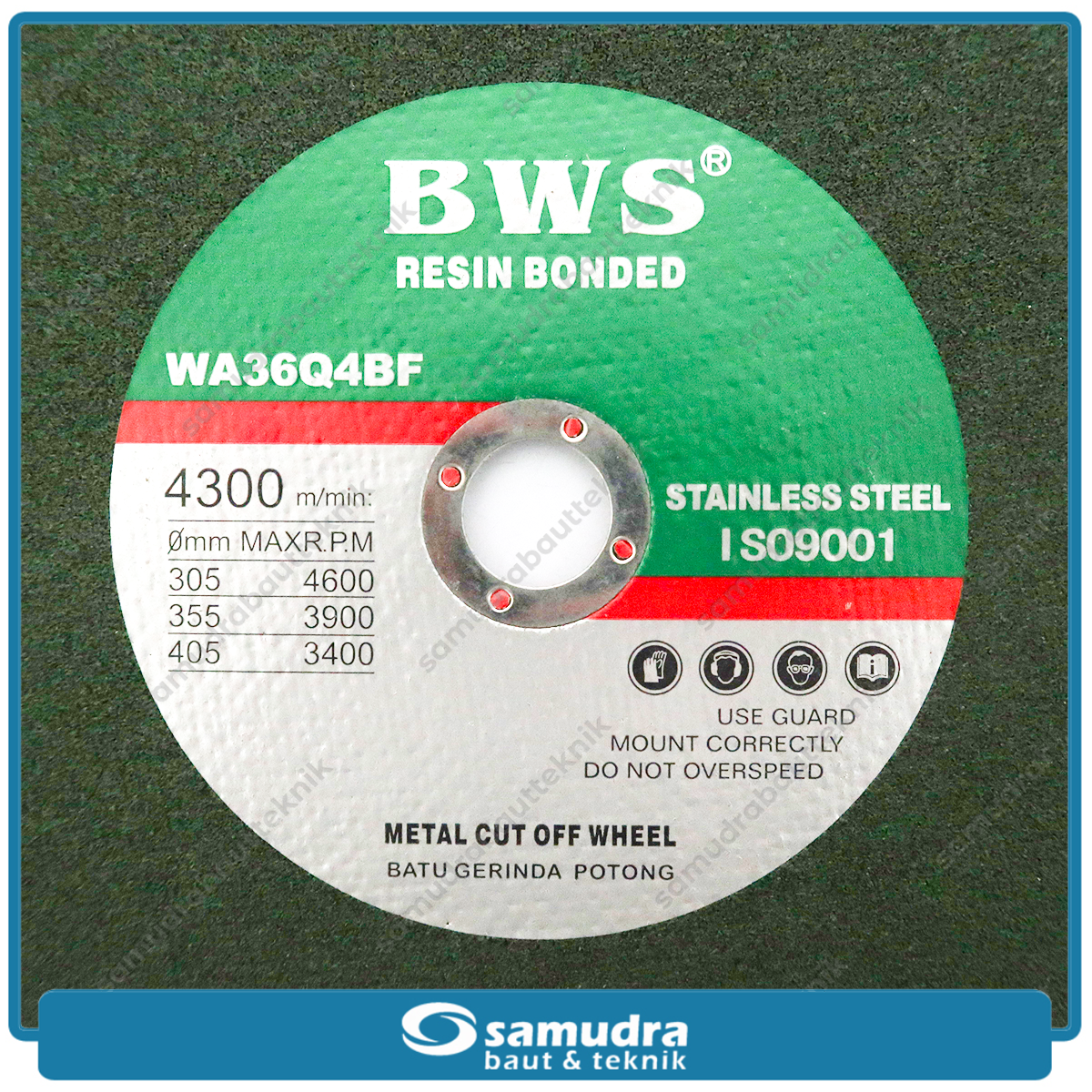 BWS BWS-010113 Batu Gerinda Potong 14" Hijau / Cutting Wheel Green