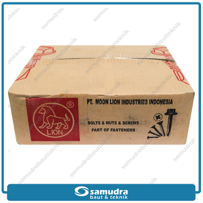 LION 6.000 pcs Sekrup Baja Ringan 10 x 16 Baut Roofing Putih 5/8 SDS Self Drilling Screw
