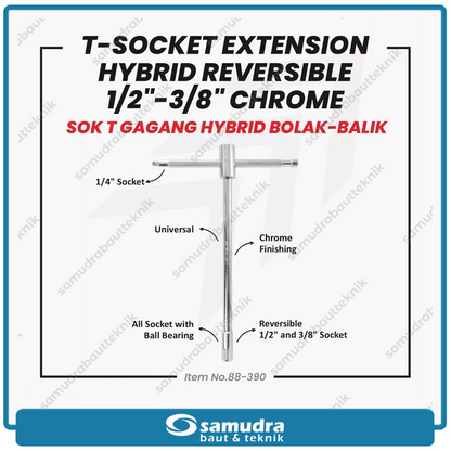 GRIPON 88-390 Kunci Sok T Hybrid Gagang Bolak Balik 7 in 1