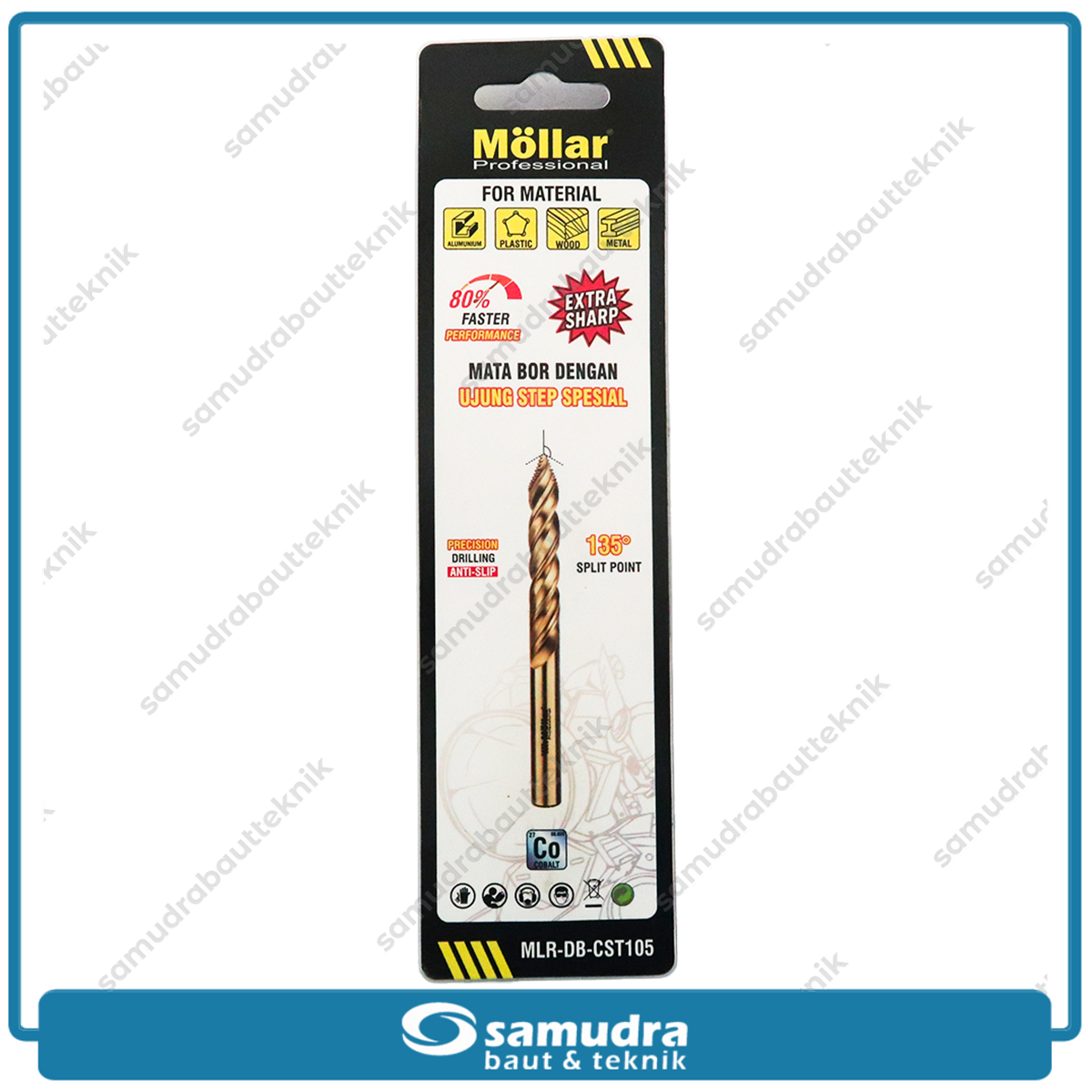 MOLLAR CST105 Mata Bor Cobalt Step-Tip 10.5 mm
