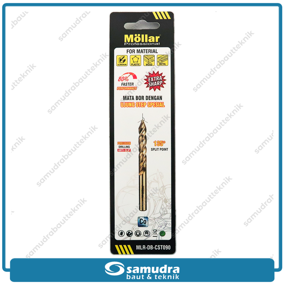 MOLLAR CST090 Mata Bor Cobalt Step-Tip 9 mm