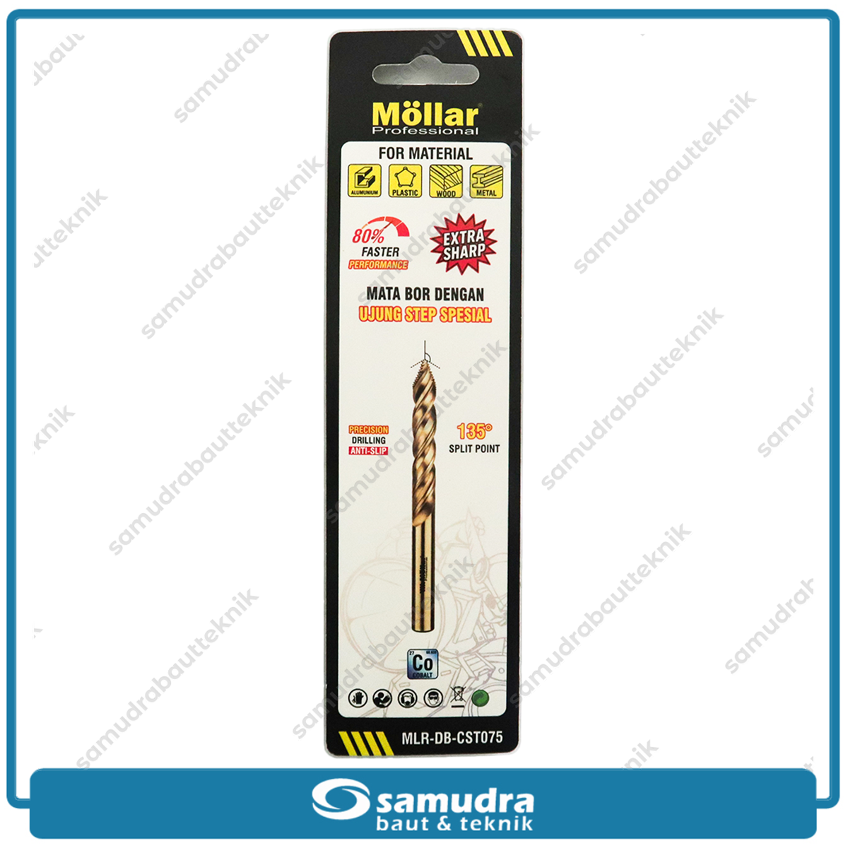 MOLLAR CST075 Mata Bor Cobalt Step-Tip 7.5 mm