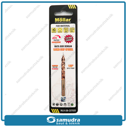 MOLLAR CST035 Mata Bor Cobalt Step-Tip 3.5 mm