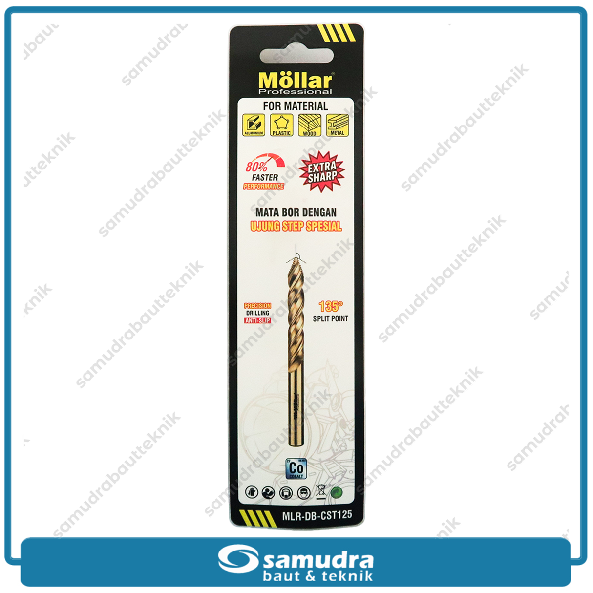 MOLLAR CST125 Mata Bor Cobalt Step-Tip 12.5 mm
