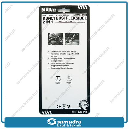 MOLLAR KBF2I1 Kunci Sok T Busi 2 in 1 (16 & 21 mm)