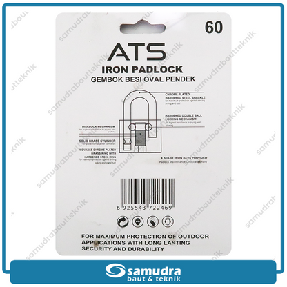 ATS Gembok 60 mm Short / Gembok Besi Leher Pendek