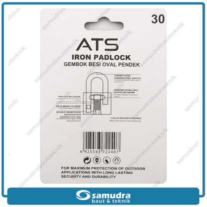 ATS Gembok 30 mm Short / Gembok Besi Leher Pendek