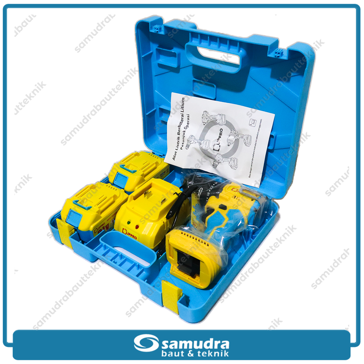 LIPPRO LCP-1350 Cordless Impact Drill 13 mm 50 Nm Baterai 21V