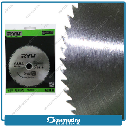 RYU AC-BD190 Mata Gerinda Potong Kayu 4"x72T / Circular Saw Blade