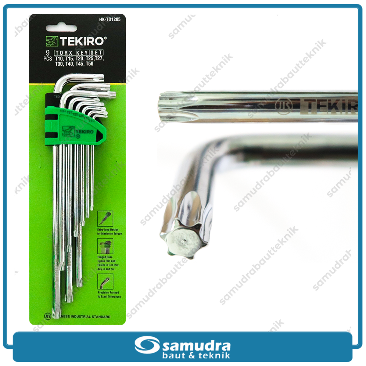 TEKIRO HK-TO1205 Kunci L Set Panjang Bintang 9 pcs T10-T50