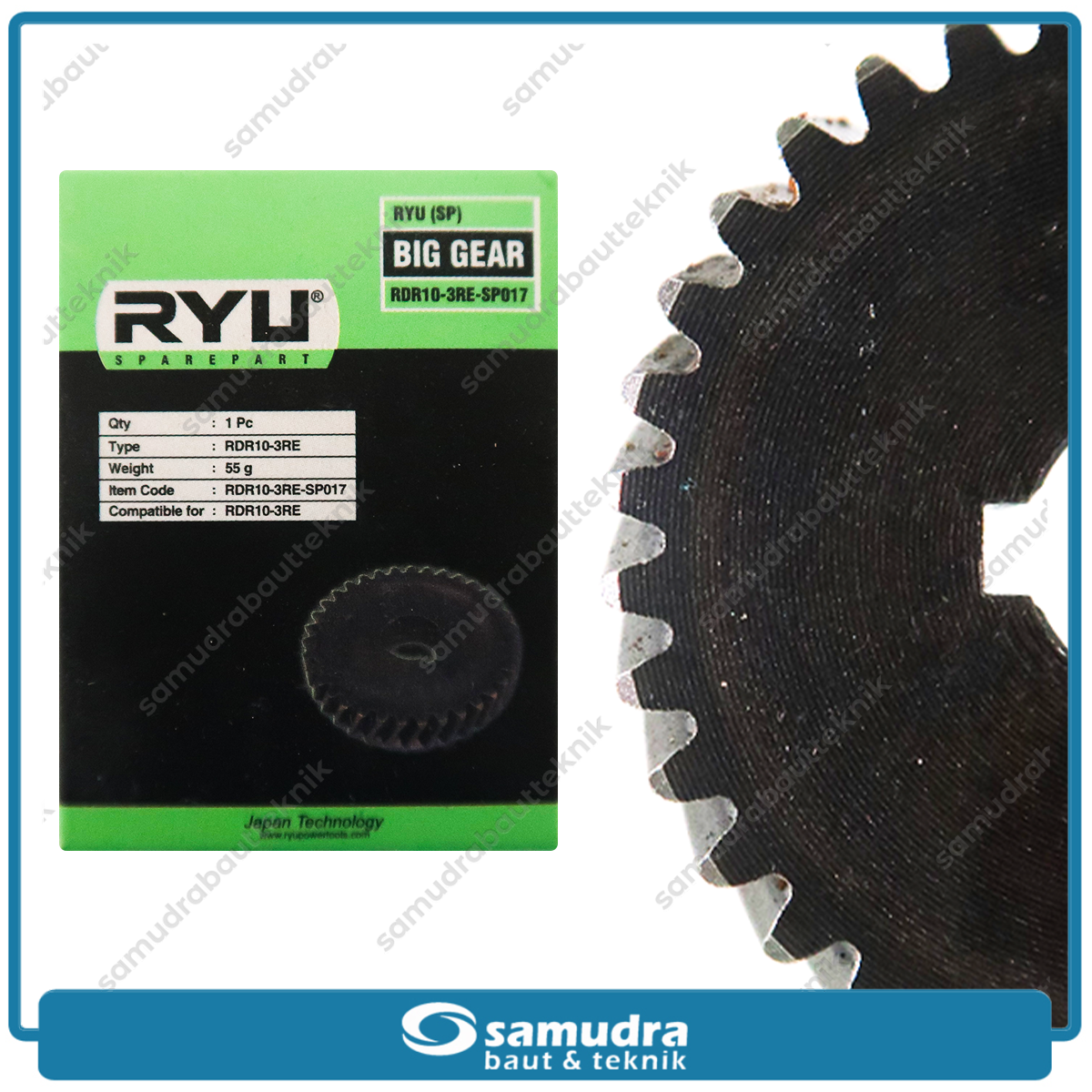 RYU Big Gear Mesin Bor Listrik untuk RDR10-3RE