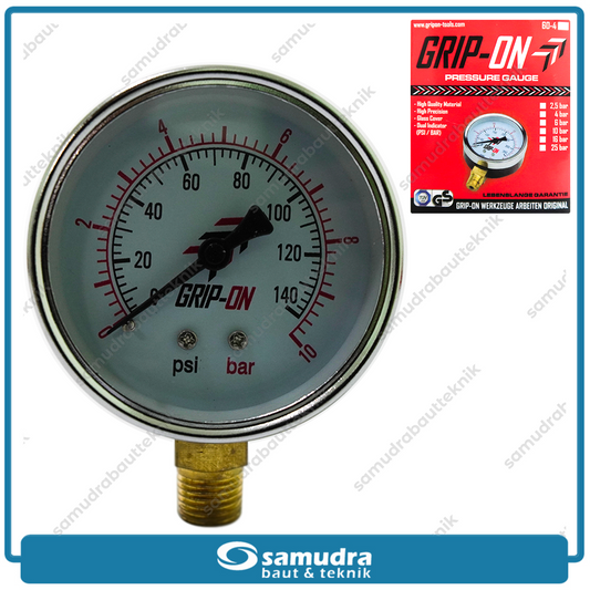 GRIPON 60-410 Alat Ukur Tekanan Angin Lonceng 10 bar