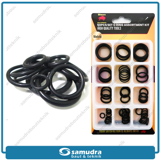 BISON S34500-Metric Karet Seal O-Ring Set 50 pcs