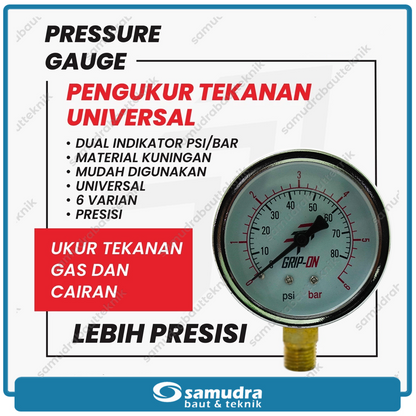 GRIPON 60-406 Alat Ukur Tekanan Angin Lonceng 6 bar