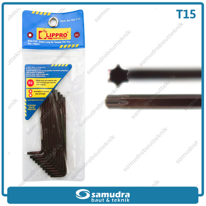 LIPPRO 163-T15 Kunci L Panjang Extra Long Bintang T15