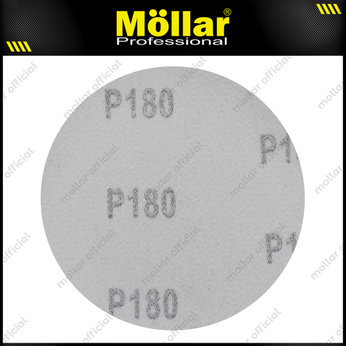 HSS Amplas Bulat No 180 Amplas Velcro Tempel Mata Gerinda 4 Inch - 50 Pcs
