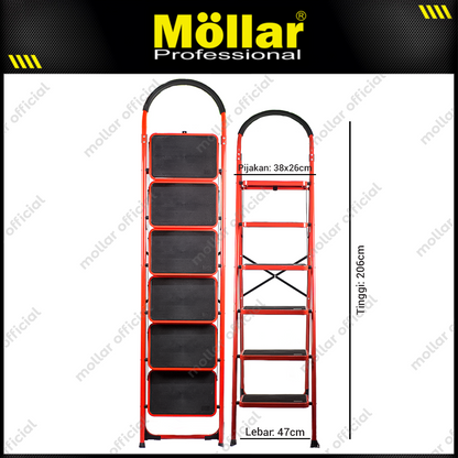 MOLLAR Tangga Rumah Besi 6 Step 2 meter