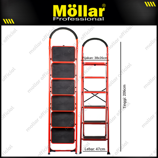 MOLLAR Tangga Rumah Besi 6 Step 2 meter