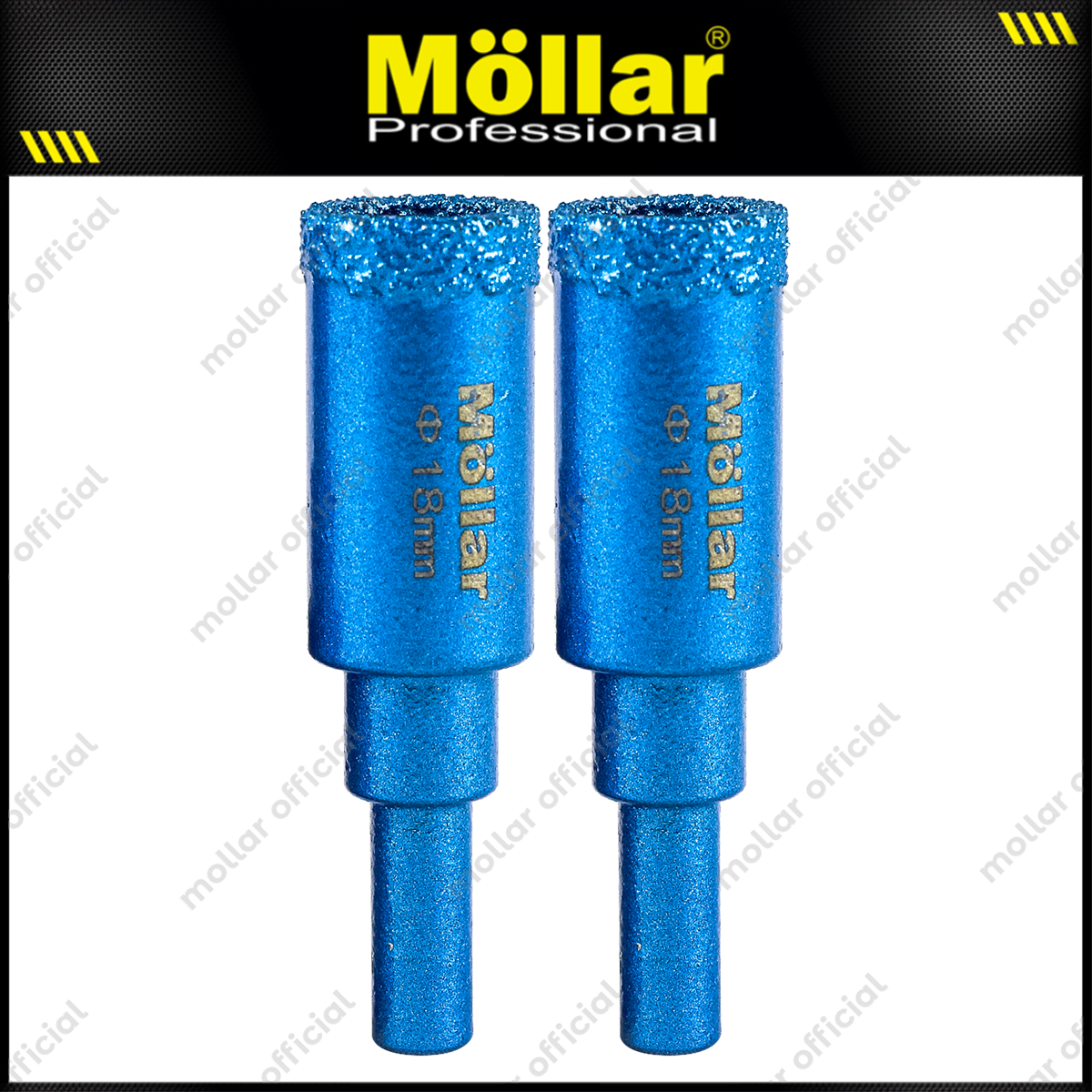 MOLLAR D80990 Mata Bor Granit 18 mm Set 2 pcs / Diamond Core Bit