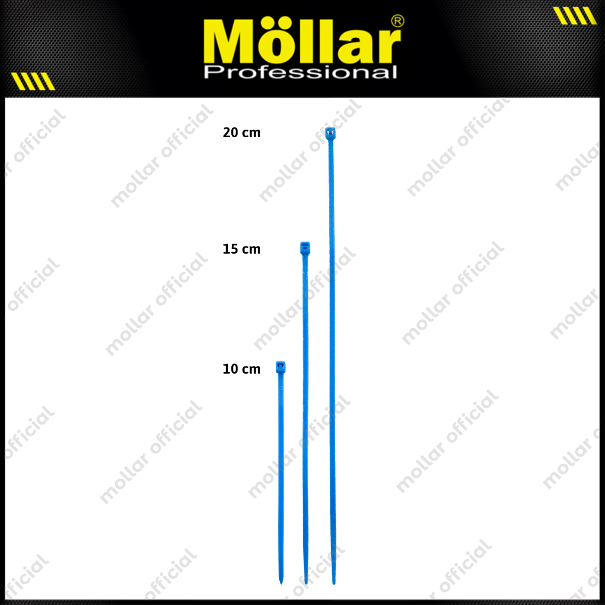 MOLLAR KT-25200 Kabel Ties 2.5x200 mm Biru
