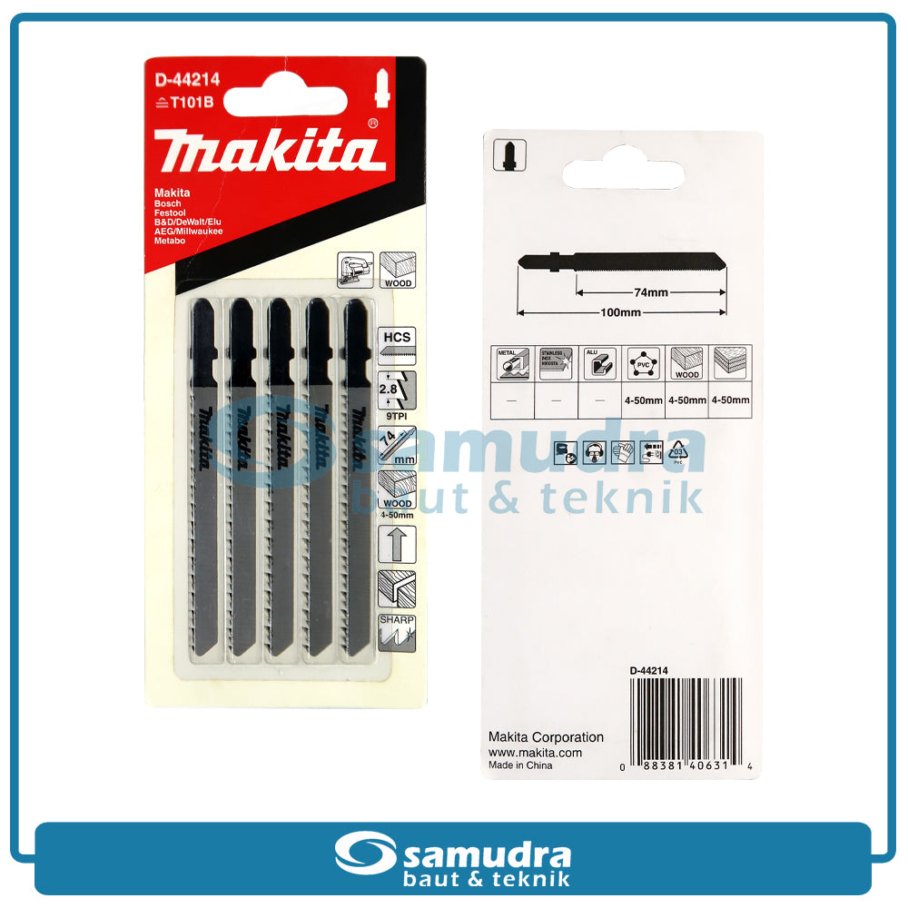 MAKITA D-44214 Mata Jigsaw T101B Set 5 pcs / Jig Saw Blade Wood Finish