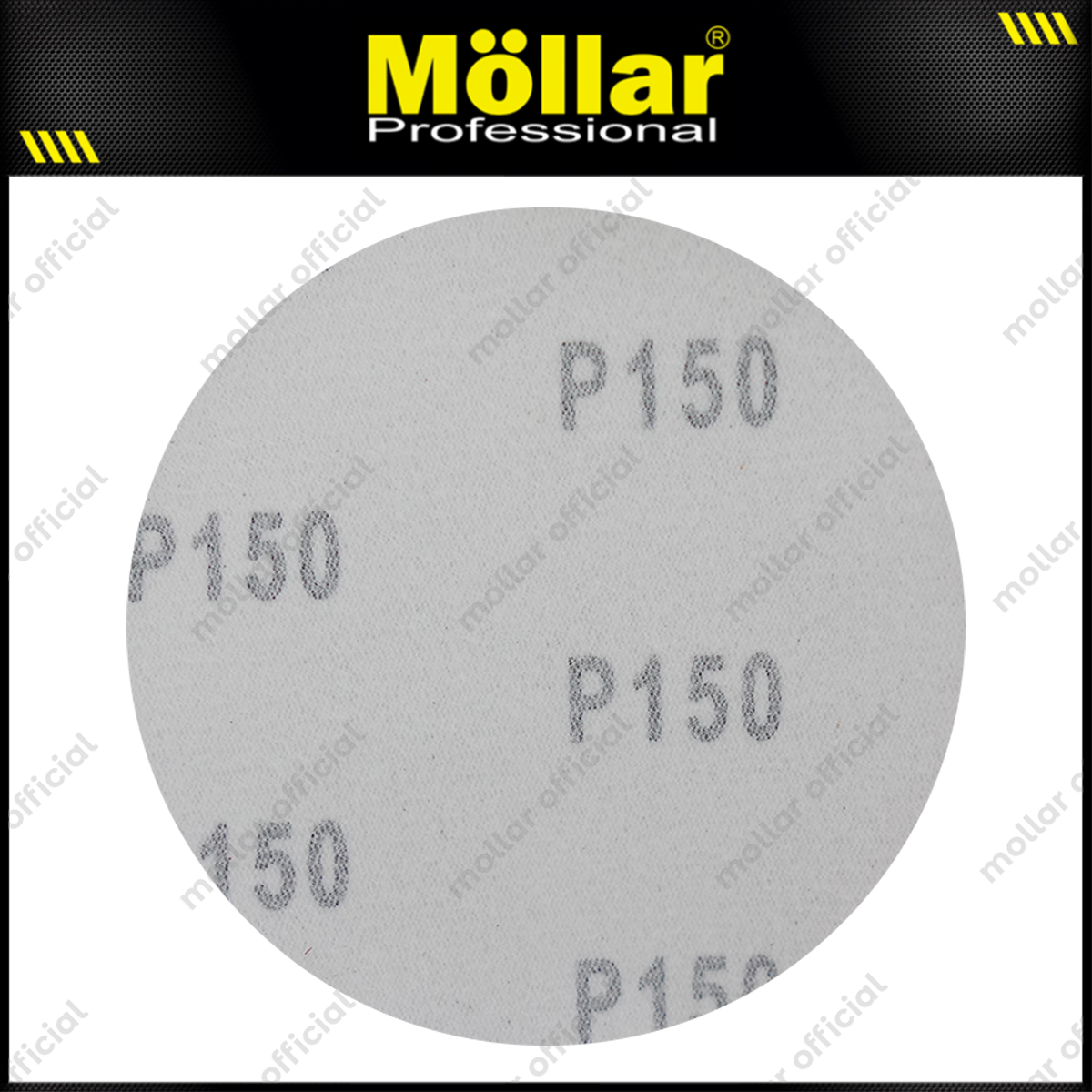 HSS Amplas Bulat No 150 Amplas Velcro Tempel Mata Gerinda 4 Inch - 50 Pcs