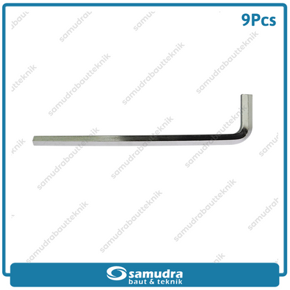 IZUMO Kunci L Set Panjang Flat 9 Pcs 1.5-10 mm