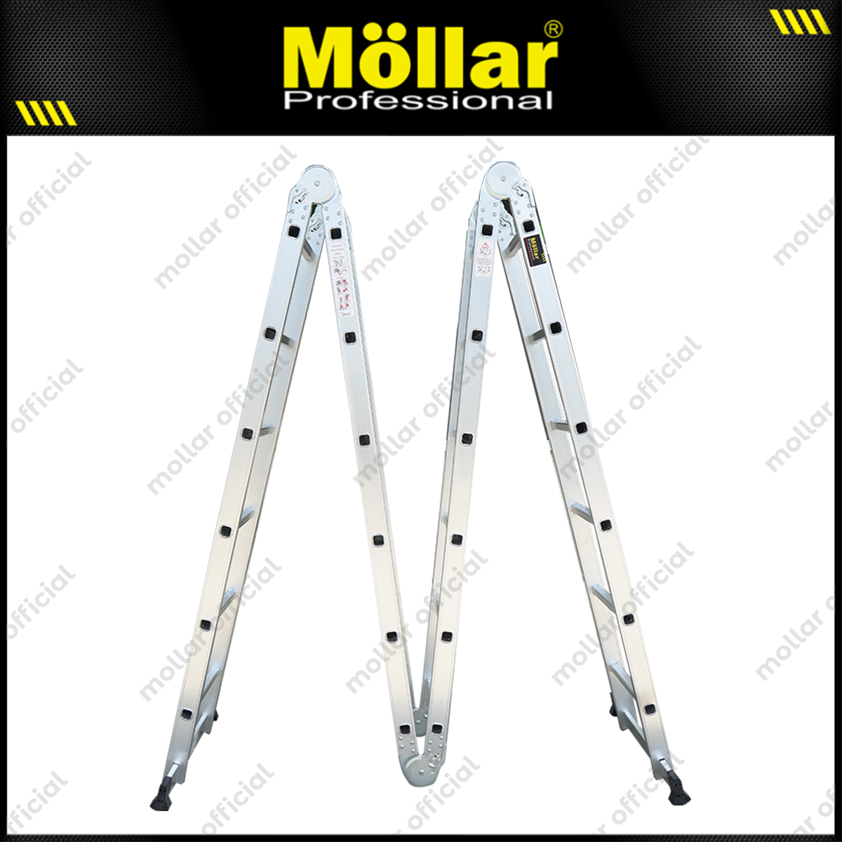 MOLLAR Tangga Lipat Alumunium A 4x6 6.8 meter