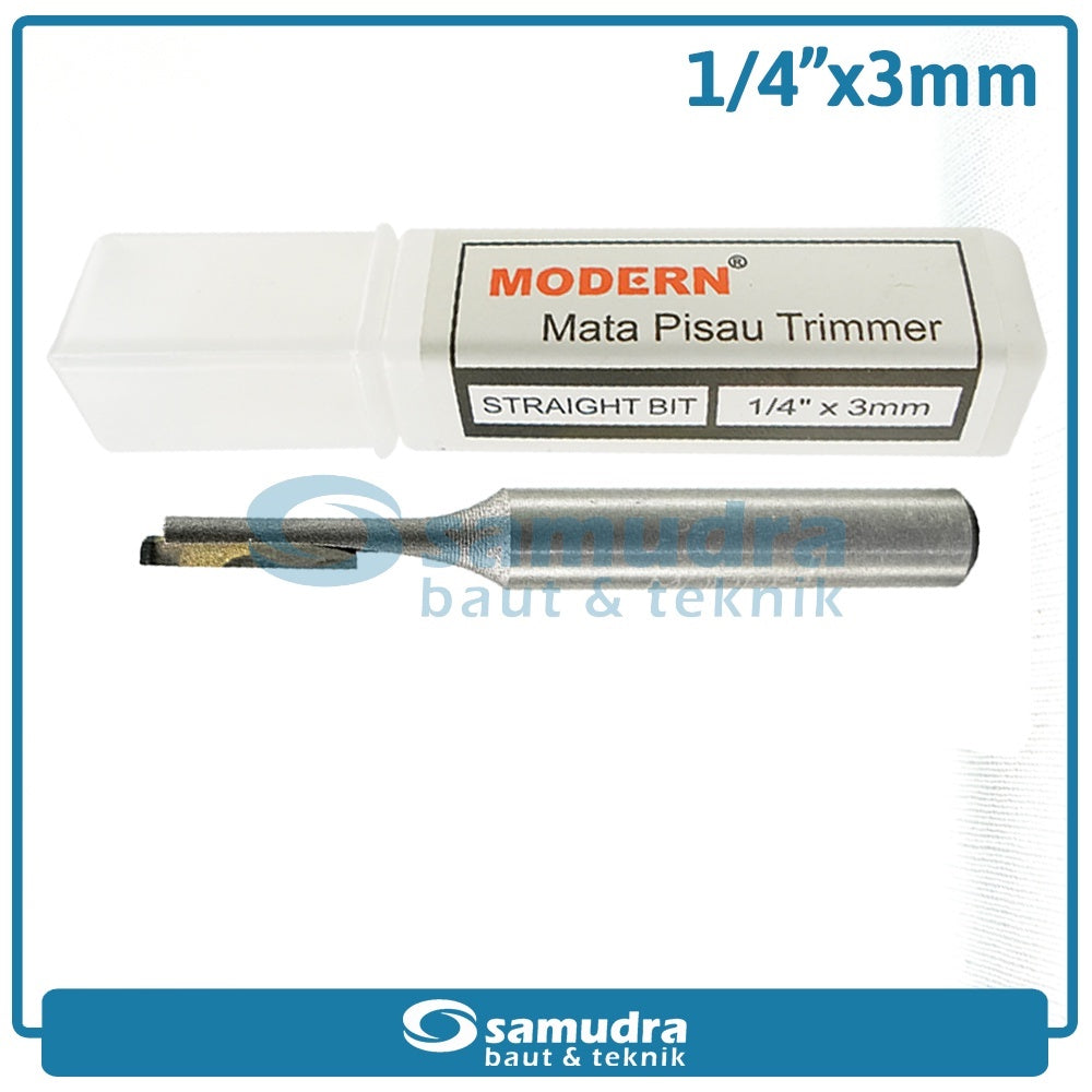 MODERN Mata Profil Straight Bit 3 mm / Trimmer Bit 1/4"