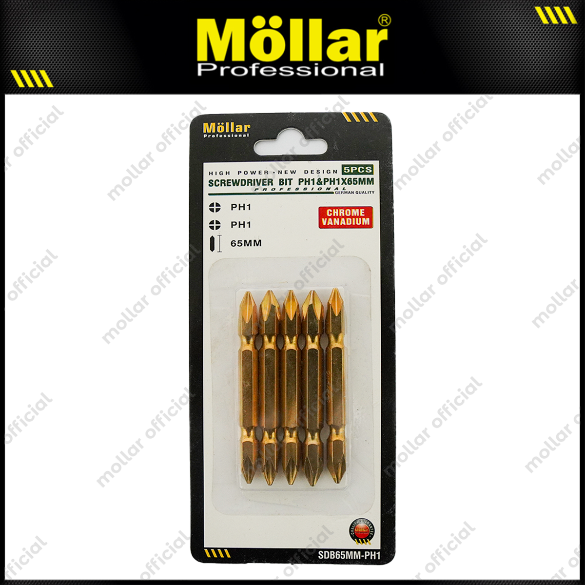 MOLLAR Mata Obeng Angin PH1-PH1 65 mm Set 5 pcs