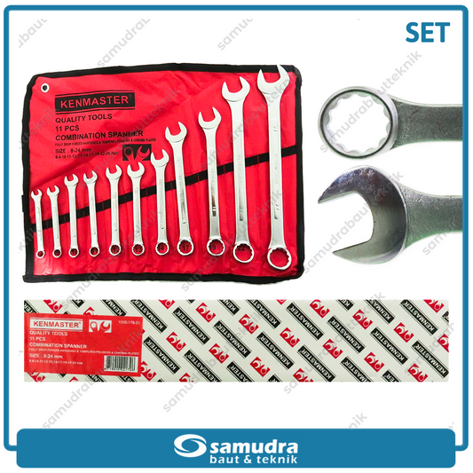 KENMASTER KCRP-191 Kunci Ring Pas Set 11 pcs (8-24 mm)