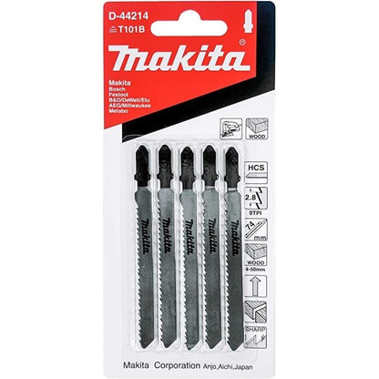 MAKITA D-44214 Mata Jigsaw T101B Set 5 pcs / Jig Saw Blade Wood Finish