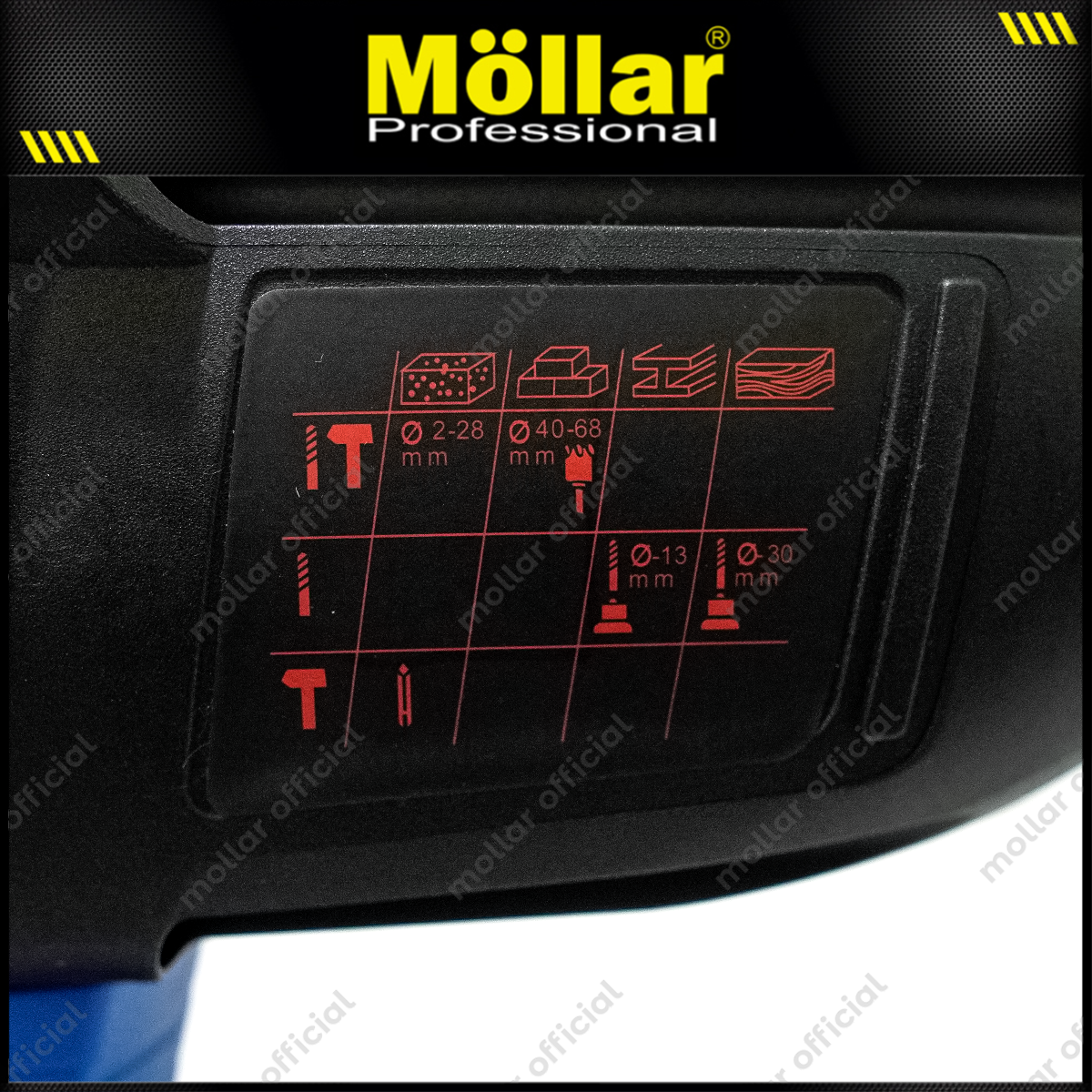 MOLLAR CHD20826 Mesin Bor Bobok SDS Plus Baterai 20V / Cordless Rotary Hammer