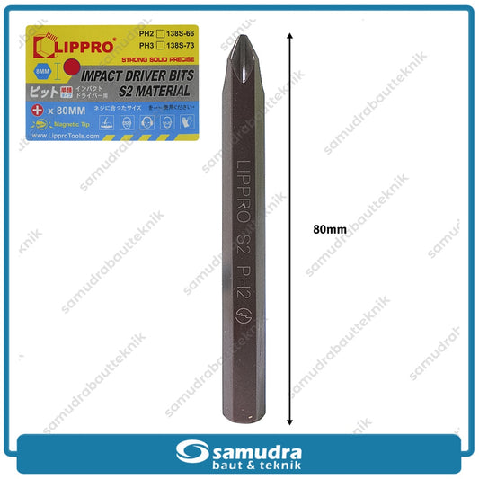 LIPPRO 138S-66 Mata Obeng Ketok Ph2 Set 10 Pcs