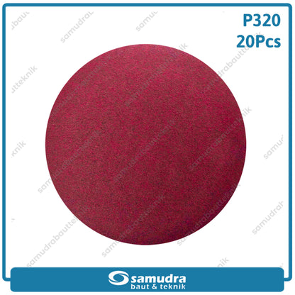 MST 20 Pcs No. 320 Amplas Bulat Velcro Tempel Mata Gerinda Disc 4 Inch