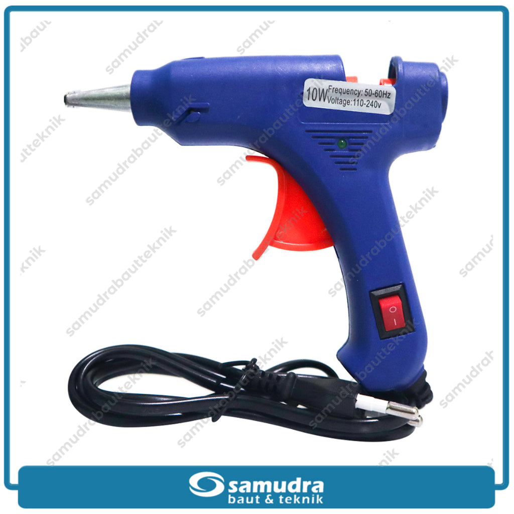 PAKET JP Glue Gun 10 Watt & 10 Pcs Refill Lem Tembak Lilin Bakar Kecil