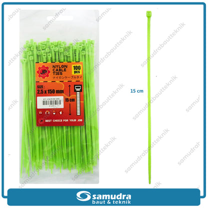 JP Kabel Ties Hijau 2.5 x 150 mm - 100 pcs