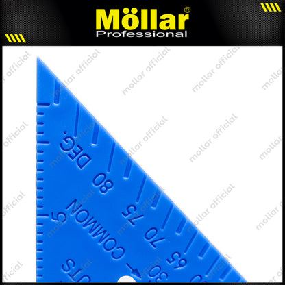 MOLLAR PSR7 Siku Meter Plastik 7" Biru / Triangle Ruler