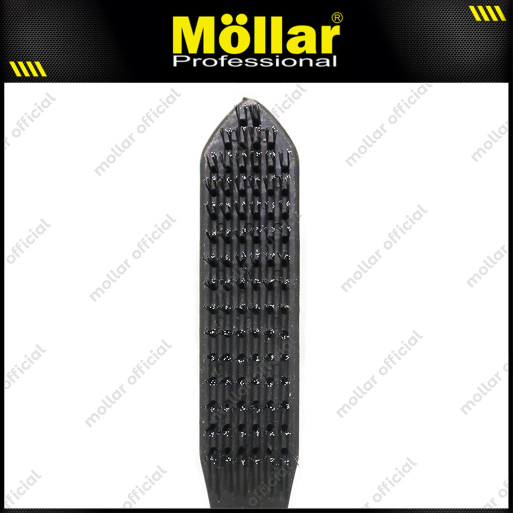 HDT D84300 Sikat Baja Gagang Plastik 6 Baris Hitam
