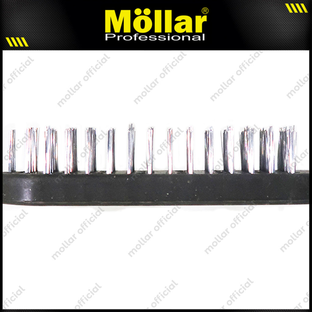 HDT D84300 Sikat Baja Gagang Plastik 6 Baris Hitam